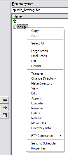 right-click menu